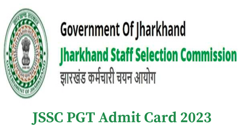 JSSC PGT Admit Card 2023 Out, Hall Ticket Download Link