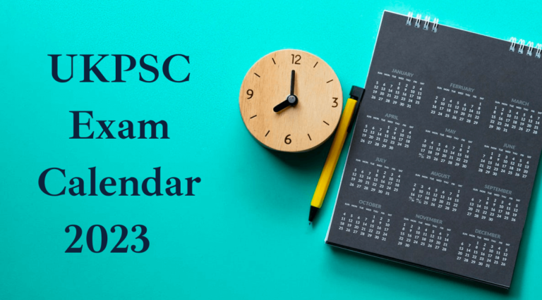 UKPSC Exam Calendar 2023