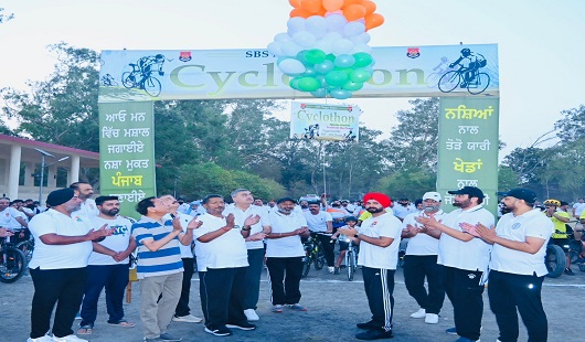 Punjab Police Organises Cycle Rally Against Drug Menace In SBS Nagar